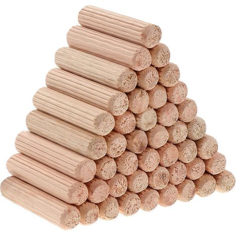 1000 pièces Goujons Chevilles en Bois Dur Tourillons en Hêtre pour Projets D'artisanat de Meubles et Bricolage 8x40mm (1/4)