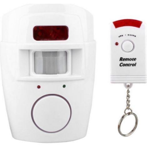 Alarme à détecteur de mouvement infrarouge avec télécommande, son puissant et haute sensibilité, pour porte ou fenêtre. (1/5)