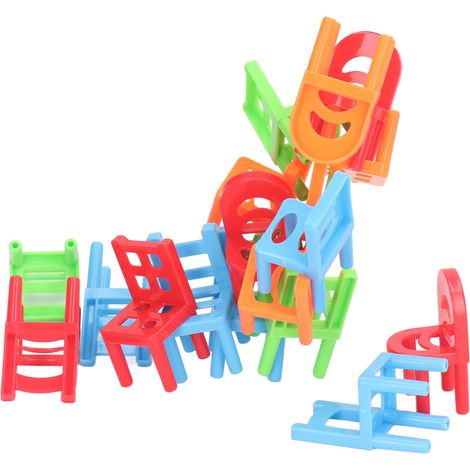 Jeu de chaises empilables pour enfants (18 pièces) - Jeu de société amusant et interactif pour toute la famille, idéal pour les fêtes. (1/5)