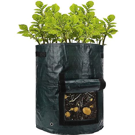Sac de Plantation PE Écologique Respirant Poche de Culture Plante Jardin Outil de Jardinage Noir 5 Gallons 23x28cm (1/3)