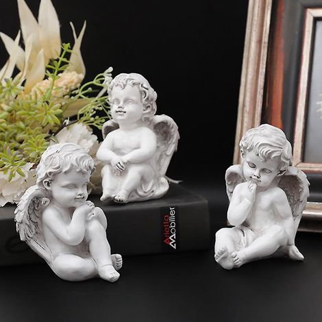 rtro Ancienne Rsine Avec Ailes Mignon Petit Ange Ornement Jardin Dcoration Htel Glise Cupidon Rsine Sculpture Ange Statue (1/5)