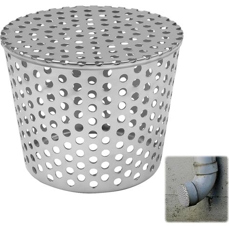 Stainless Steel Gutter Guards, Gutter Guard Filter,3.54-4.33inch,Drain Downpipe Protector,Termination Cap Mesh, Keeps Gutter downpipes Clear of blockages from Leaves, Moss, mud and Other Debris (1/5)