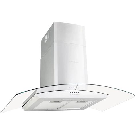 Wandmontierte Dunstabzugshaube 90 cm Edelstahl 756 m³/h LED vidaXL (1/5)