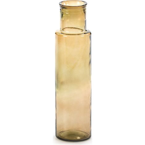 Vase 14x14x55 Verre Marron (1/2)