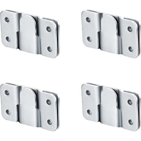 4 pièces Supports de Montage Encastrés, Supports de Fixation Murale pour Tête de Lit Fixation Murale Verrouillage Z Clip Crochet Matériel pour Meubles Connexion (1/5)