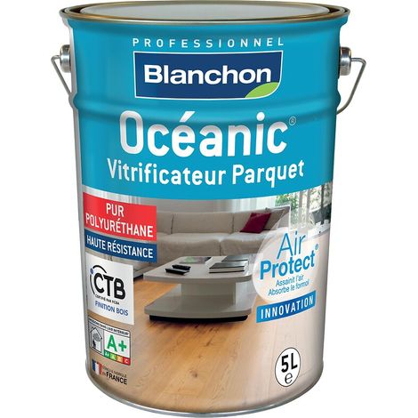 Blanchon – Vitrificateur parquet 5L – Monocomposant pur-polyuréthane – Résistant aux taches et abrasions – Améliore la qualité de l'air intérieur