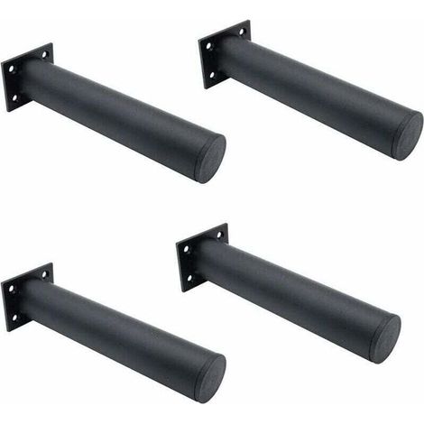 gambe regolabili per mobili, nero opaco, in lega di alluminio da 38x200 mm, gambe per mobile TV, per tavolino da caffè, supporto per divano. (1/4)