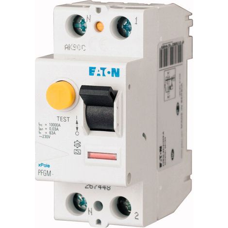 Eaton – Interrupteur différentiel 40A – 30mA type A – 2 pôles à vis – Protection contre les courants résiduels – Installation simplifiée (1/5)