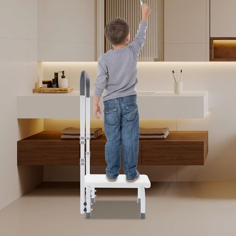 【Chauffage et ventilation】Bouchon à pieds avec bras droit, hauteur réglable à 5 niveaux, texture antidérapante et orifice de drainage pour une utilisation dans la cuisine, la salle de bains et le lit (1/5)