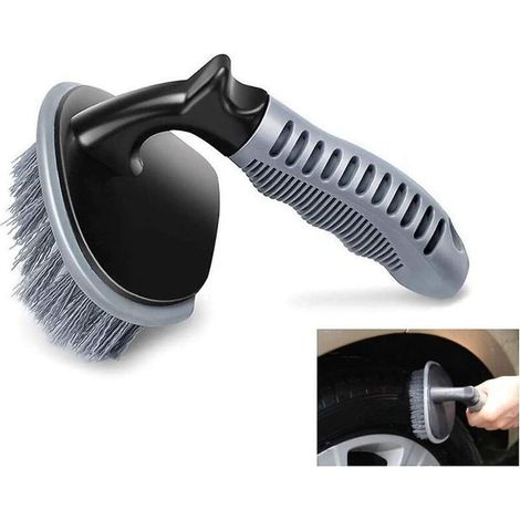 Brosse de lavage de pneus avec poignée universelle en caoutchouc, haute qualité (1/5)