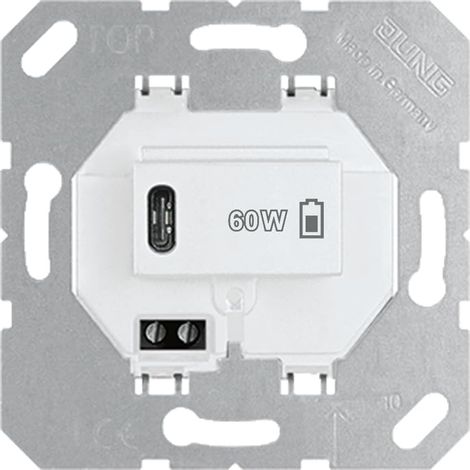 JUNG USBPD60CWW USB-PD60 CHARGEUR BLANC ALPIN