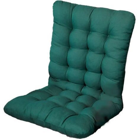 Coussin capitonné pour fauteuil à bascule RXIRUCGD – 45 x 85 cm, coussin antidérapant pour une utilisation intérieure et extérieure, rembourrage en mousse souple et revêtement en tissu vert
