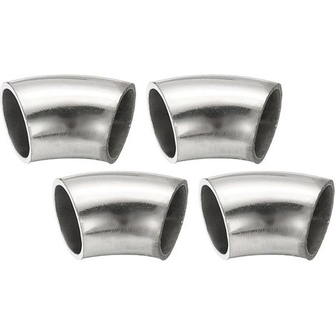 4pcs Coude À 45 Degrés Avec Mandrin, 60mm Diamètre Extérieur Acier D'Échappement Raccord De Tuyauterie Inoxydable 304 Pour Tuyau - 16mm (1/5)
