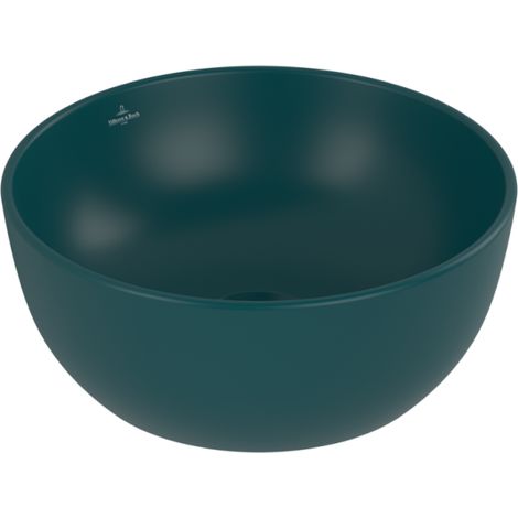 Lavabo de encimera redondo Artis de 32,5 cm de Villeroy & Boch en color verde azulado