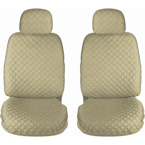 Lupex shop - Coprisedili auto universali, mod. A22, anteriori e posteriori (Set 2pz Anteriori) - colore Beige