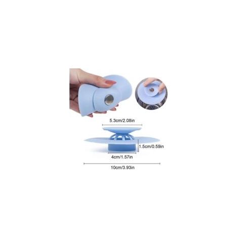 Juego de 10 tapones de silicona para desagües, tapones para fregaderos con filtro para cabello, tapones para desagües de ducha para lavadero, cocina y baño - Crezuo
