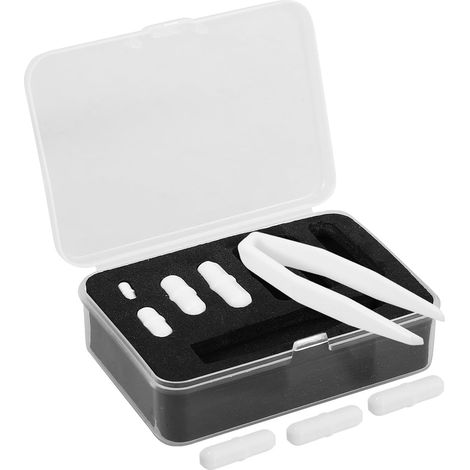 Kit D'agitateur Magnétique en Ptfe Blanc Résistant à L'usure Barre Cylindrique pour Agitation en Laboratoire et Expériences Polyvalentes Réutilisable (1/5)