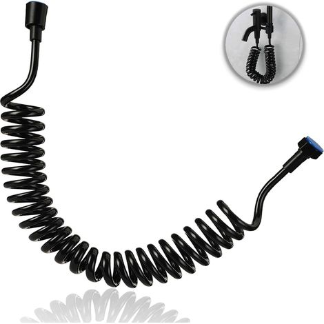 5 Mètre Flexible de Douche, Télescopique Flexible WC Douchette Lavabo Tuyau de Douche à Ressort Tuyau En Spirale pour Douchettes à Main Bidet Lavabo Baignoire Toilettes (1/5)