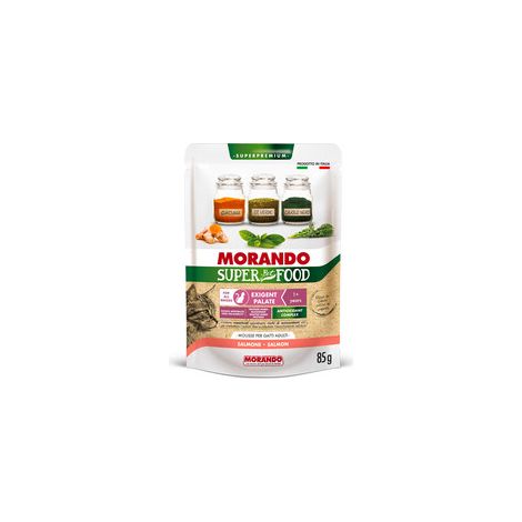 CIBO GATTO MORANDO S/FOOD EXIGENT 85 G SALMONE- MORANDO- 24,0 pz