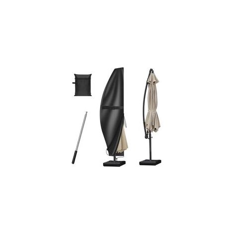 Housse Parasol Deporte, Housse de Parasol de 2 à 4 m en PorteàFaux Avec Tige, Housse Protection Parasol, Protection Contre Les Intempéries et UV, Couverture de Parapluie Extérieur28081/45cm (1/4)