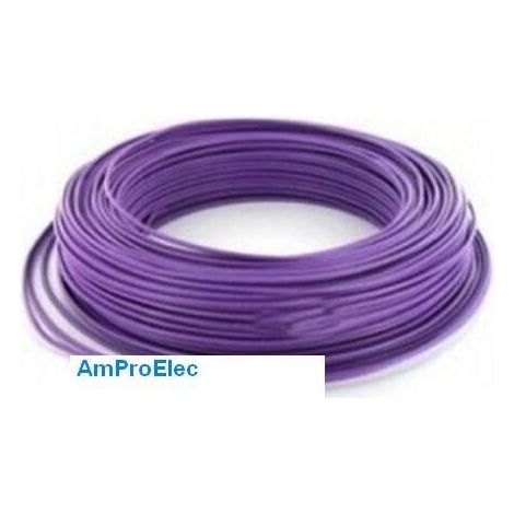 Fil électrique souple HO5/7-VK 0,5-0,75-1-1,5-2,5 mm² 5-10-15-20 m 12 Couleurs Section: 0,75 mm² - Couleur: Violet - Longueur: 5 Mètres