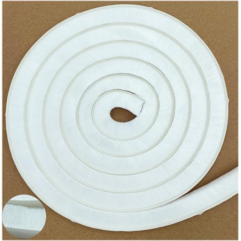 Brosse de joint d'étanchéité pour fenêtres/portes coulissantes, côté cadre (32 pi x 11/32 po de support x 9/16 po de brosse,blanche)-Muntra (1/5)