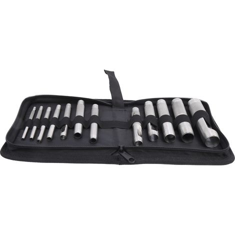 12 poinçons à cuir en acier au carbone, outils manuels de perforation, 3-19 mm