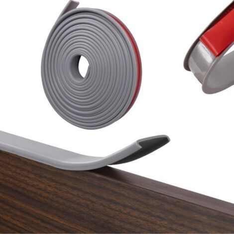 Bande Adhésive U - 1 pièce, Bande Adhésive U 5m TPE 16mm Largeur Intérieure - Grise, Pour Réparation Meubles/Tables (1/5)