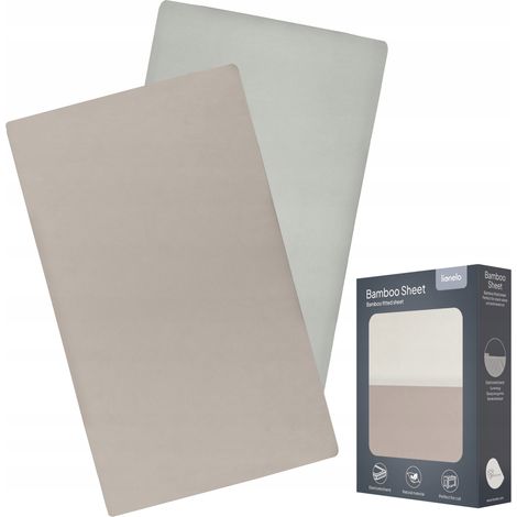 Lionelo BAMBOO SPECKBLATT OFF WHITE BEIGE Laken 120x60 1 Stück.