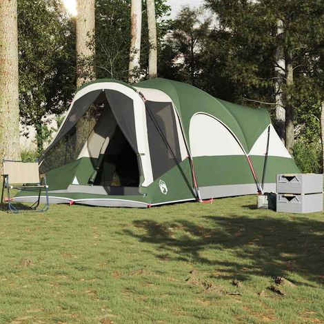 vidaXL Family Tent Tunnel 8-Person Green Waterproof (1/5)