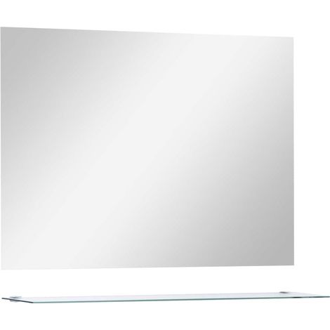 Maison Exclusive - Wandspiegel mit Regal 80×60 cm Hartglas (1/5)
