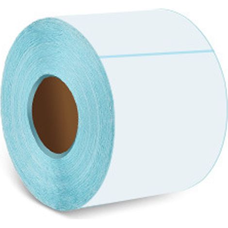 Étiquettes thermiques directes blanches perforées, 100 mm x 100 mm, 500 étiquettes par rouleau