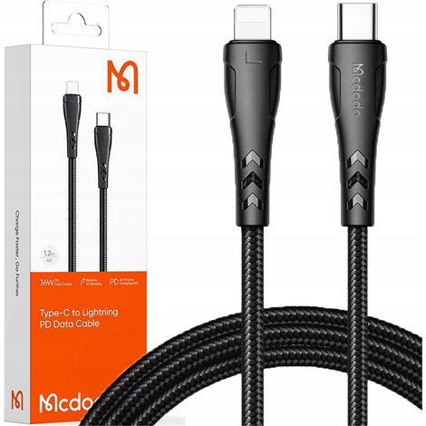 Mcdodo USB-C Lightning-Kabel, Schnellladefunktion, 36 W, 1 m, für iPhone 11, 12, 13, 14 (1/5)