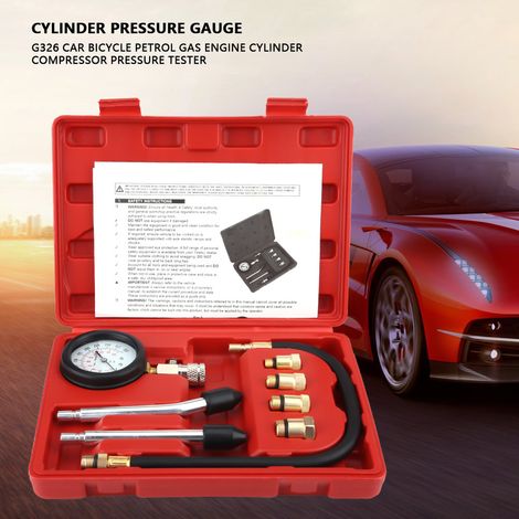 Kit de testeur de pression pour cylindre de moteur à essence automobile et vélo G326 (8 pièces) (1/5)