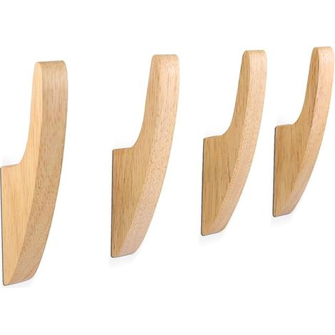 Hooks and Coat Hooks for Home, Wooden Wall Coat Rack, Multifunctional Vintage Wood Wall Hook, Bathroom Hook, Hook for Hallway Living Room Bedroom (1/5)