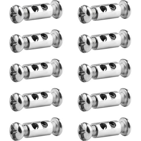 10 Pièces Clips pour Câble Métallique de 1 à 2 mm de Diamètre avec Bouchon à Vis en Forme, Serre Cable Acier, Manchon Cable, Serre Corde, Clips de Fil - Aluminium, Réglables (1/5)
