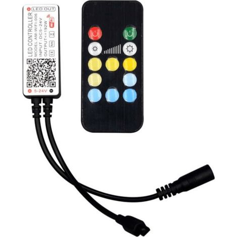 Contrôleur Wi-Fi Infrarouge avec Télécommande pour Ruban LED CCT 12V/24V 24 Boutons - SILAMP (1/2)