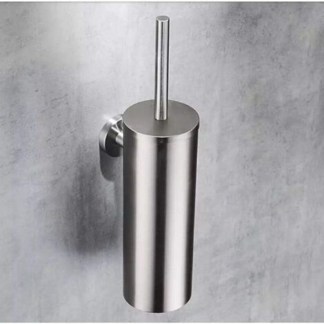 Porte-brosse de toilette en acier inoxydable 304, seau long, brosse de toilette autoportante pour la décoration de salle de bain. (1/5)