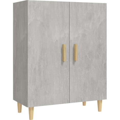 Buffet Commode Armoire Luxueux, pour Salon Chambre Entrée Cuisine, Gris béton 70x34x90 cm Bois d'ingénierie OIB9641E (1/5)