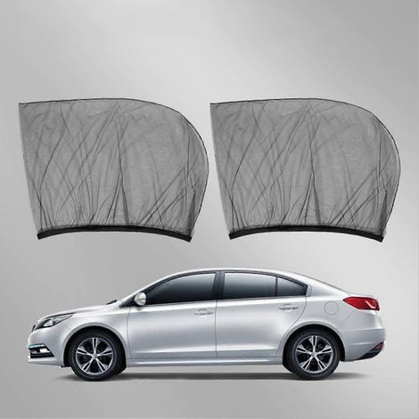 Filet de protection solaire amovible pour vitres de voiture, compatible avec la plupart des berlines et SUV. (1/3)