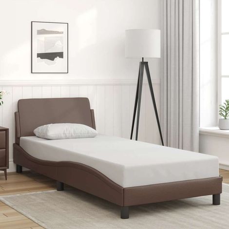 Bettgestell "Dover" Braun 90x200 cm Kunstleder (1/5)