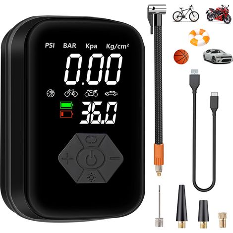Compressore d'aria portatile, gonfiatore per pneumatici senza fili da 4000 mAh, mini compressore portatile per auto da 150 PSI, pompa dell'aria elettrica adatta per auto, moto, bicicletta, palloncini