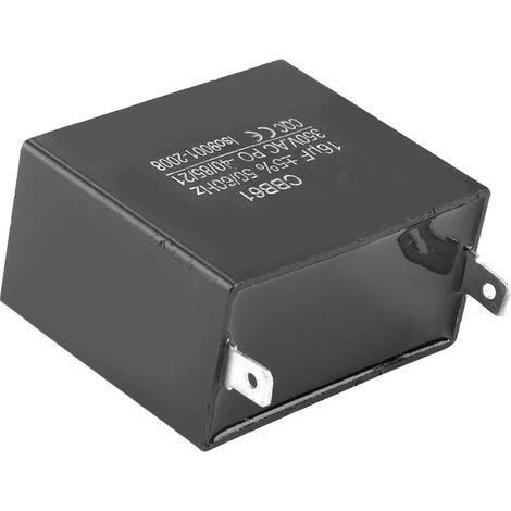 Condensateur de démarrage moteur CBB61 pour générateur CQC 350 V CA 16 µF 50/60 Hz (1/5)