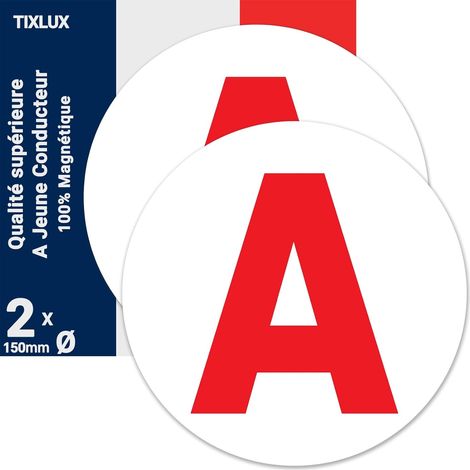 A Jeune Conducteur Magnétique, 2PCS Disque A Jeune Conducteur Auto, A Apposer sur Le véhicule, Disque Magnétique, Ø 15cm (1/5)