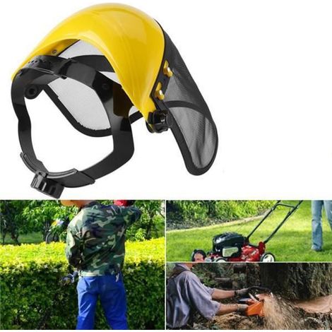 Casque de Protection - Marque - Modèle - Visière en Maille - Protection Forestière et Débroussailleuse (1/4)
