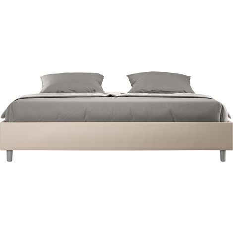 Letto Matrimoniale Extra Large Sommier 200x210 cm con Rete Azelia Tortora (1/5)