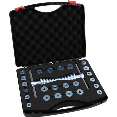Kit d'outils pour presse à roulements de vélo, ensemble de 36 pièces, en alliage d'aluminium durable, noir (1/2)