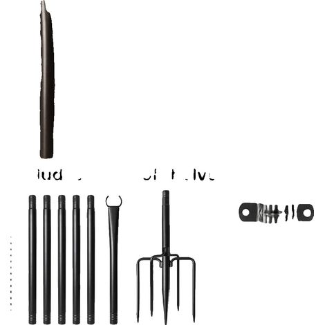 Poteaux de lumière, hauteur réglable, construction en métal durable, 4PCS (1/2)