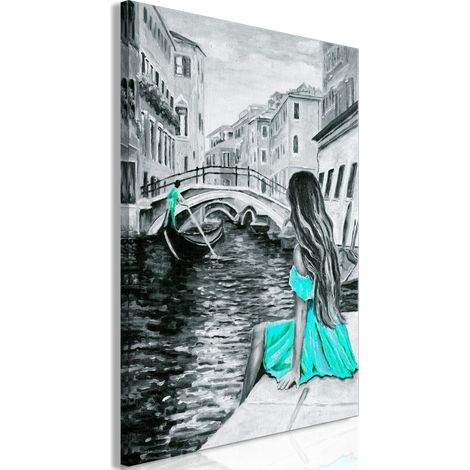 Quadro - Far Dreams (1 Part) Vertical Blue - 80x120 (1/4)