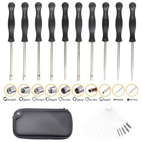 Set de 12 Outils de Réglage de Carburateur Réglage Tronçonneuse Tournevis Reglage Carburateur Tronconneuse 2 Temps Tournevis Pacman/Single D pour Poulan Husq STHIL Echo Débroussailleuse (1/5)
